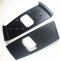 motorcycle foot pad passenger footboard assembly with metal insert